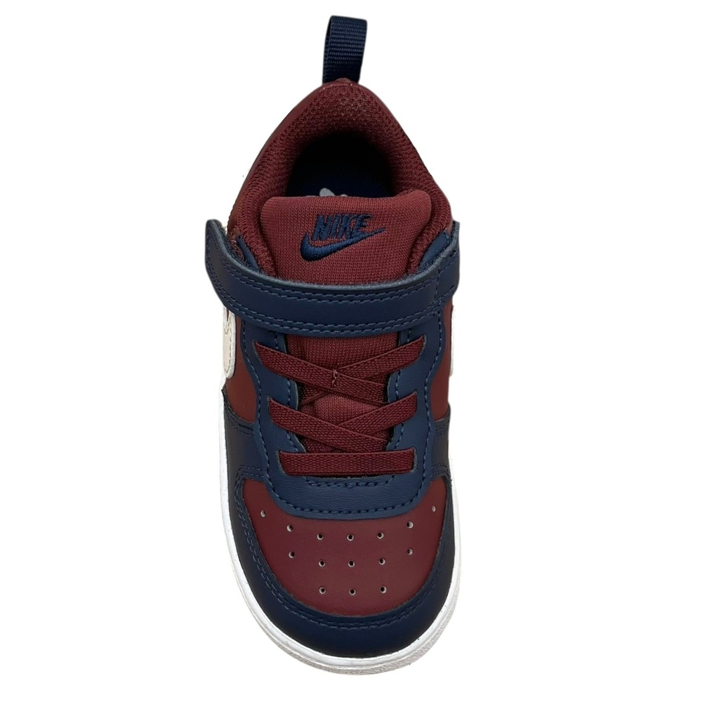 Nike Court Borough Low Toddler Boys Slip-on Sneakers Size 7 Dark Team Red Blue - Picture 6 of 15